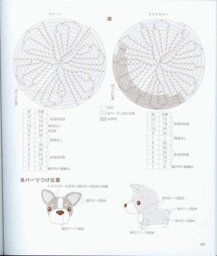Японский журнал. Собачки амигуруми