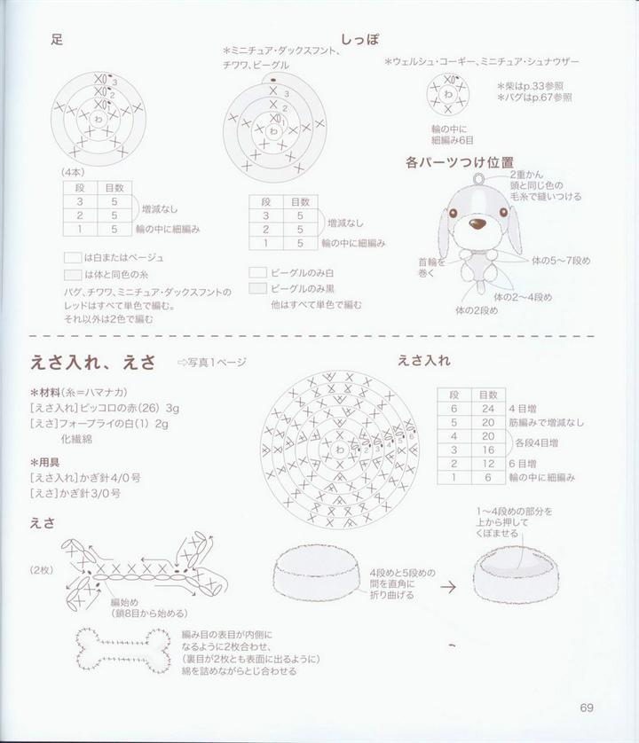 Японский журнал. Собачки амигуруми