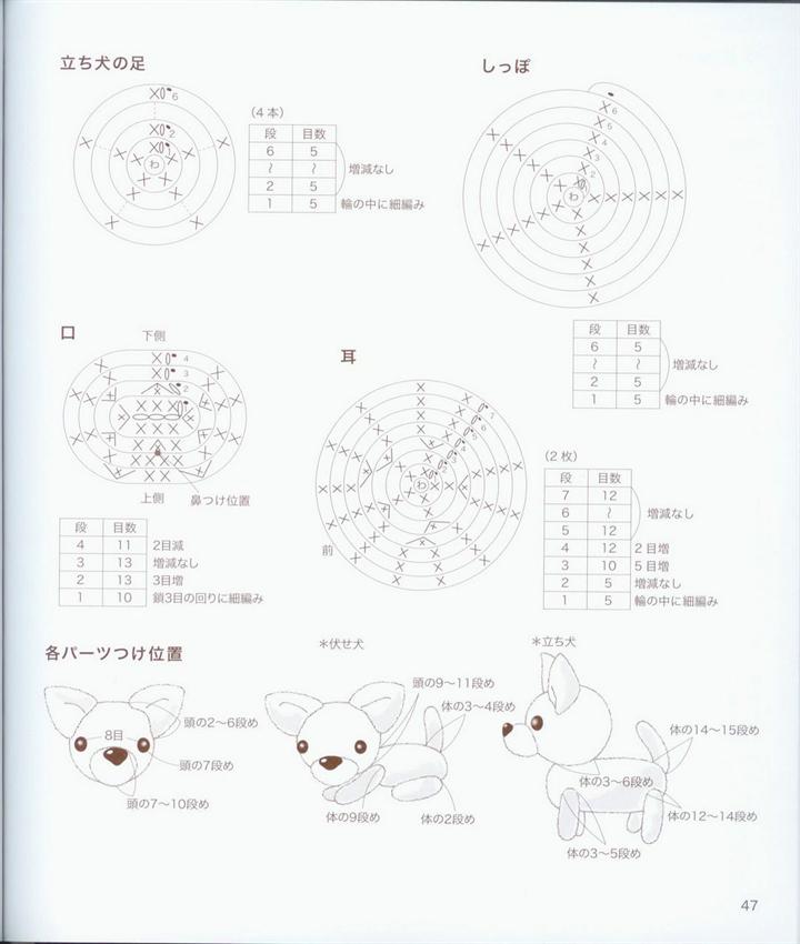 Японский журнал. Собачки амигуруми