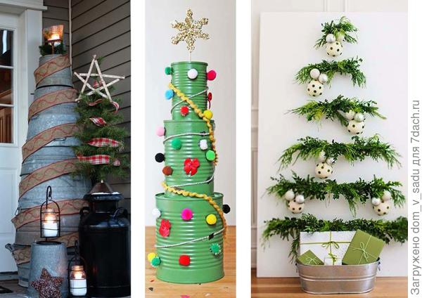 Потрясающие идеи новогоднего деревца из тазов и жестянок