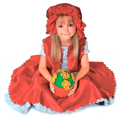Новогодний костюм для девочки своими руками: Красная Шапочка
