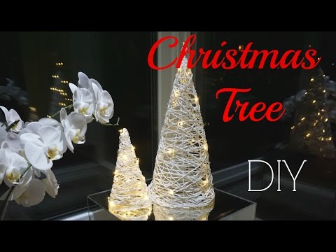Как сделать декоративную елку из ниток