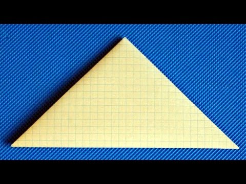 Как сделать конверт - треугольник из бумаги на 9 мая. Письмо своими руками.