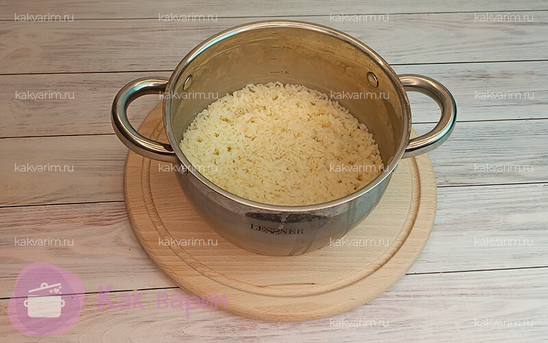 Фото 8 как варить рис в кастрюле