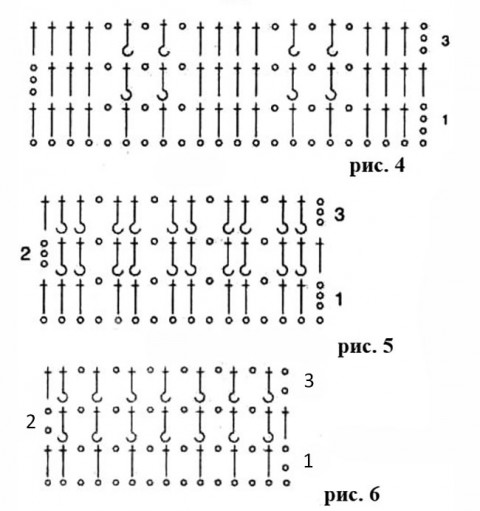 схемы резинки крючком