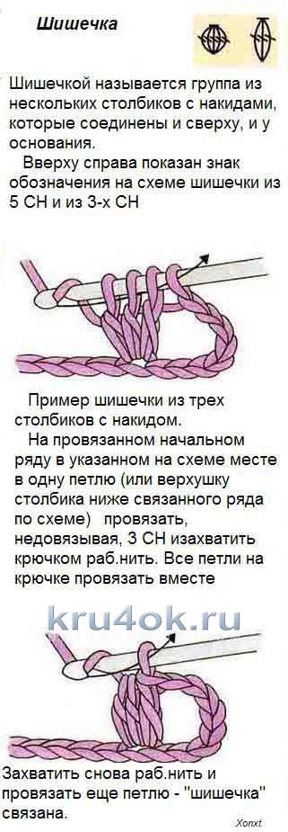 Снуд, связанный узором шишечки. Работа Ксении вязание и схемы вязания