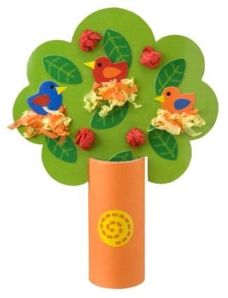 поделка дерево из цветной бумаги для детей 8