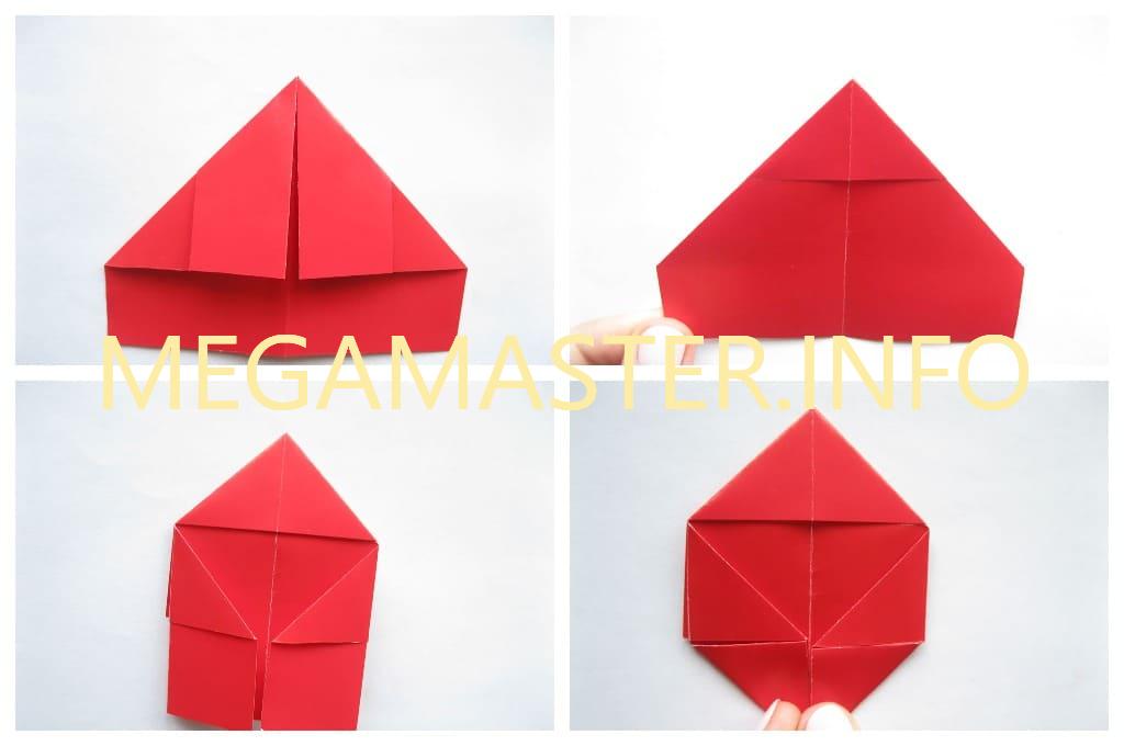 Простое сердечко оригами (Шаг 3)