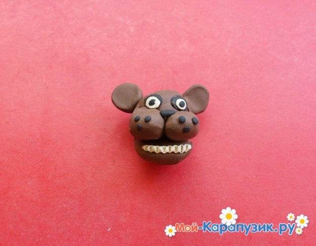 Лепка мишки Фредди из пластилина - фото 6