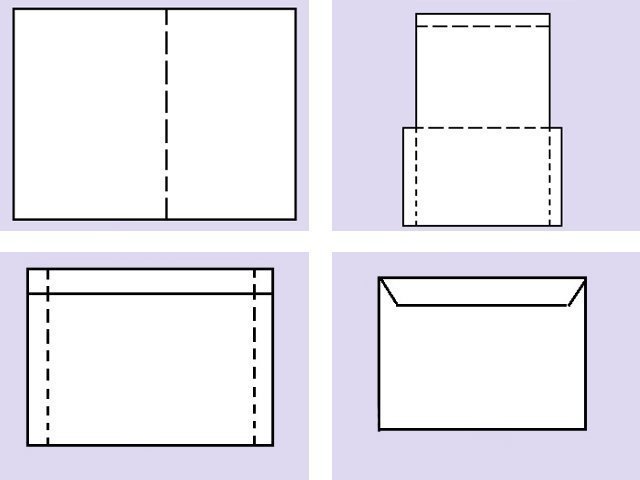 Конверты из бумаги своими руками: фото, видео, инструкции