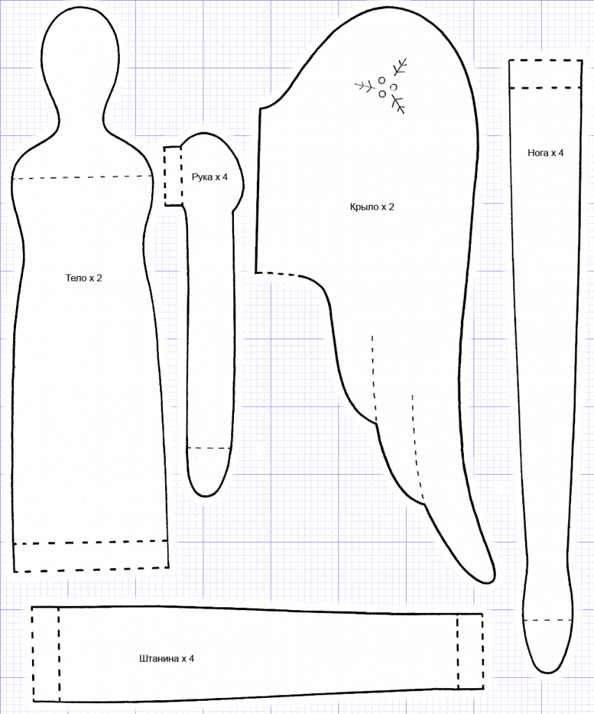 выкройка ангела, выкройка текстильной куклы ангела, выкройка примитивной куклы ангелочка, новогодние выкройки, рождественский ангел, handmadetoy