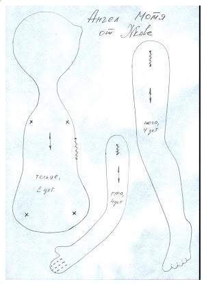 выкройка ангела, выкройка текстильной куклы ангела, выкройка примитивной куклы ангелочка, новогодние выкройки, рождественский ангел, handmadetoy