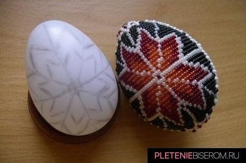 Яйцо из бисера - схема плетения