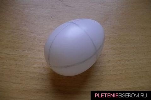 Яйцо из бисера - схема плетения