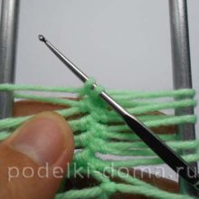 Вязание крючком на вилке
