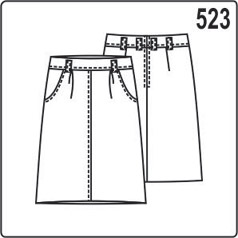 Выкройка юбки с складками на талии