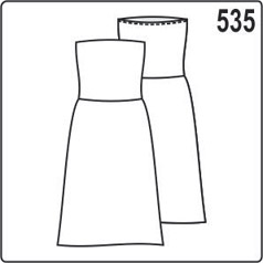 Выкройка простого летнего платья из трикотажа с отрезным лифом и юбкой