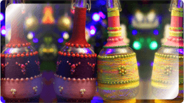 Декоративные новогодние бутылки