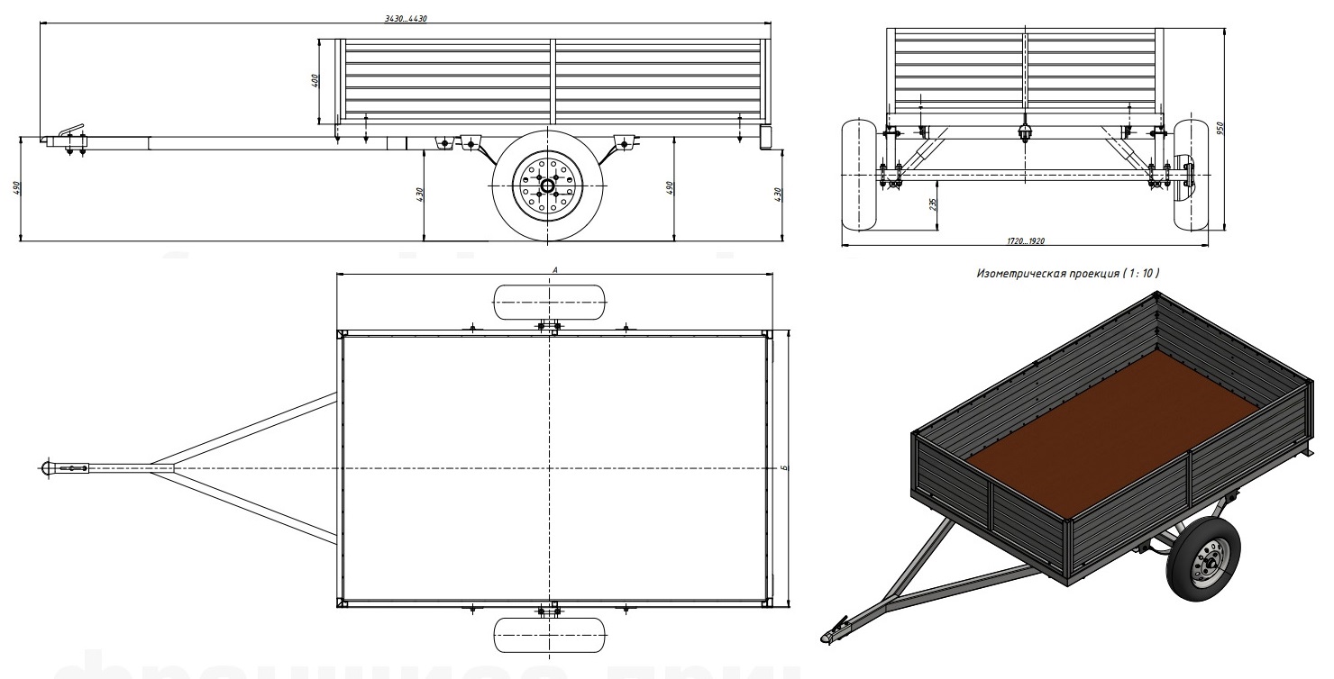 Чертеж прицепа