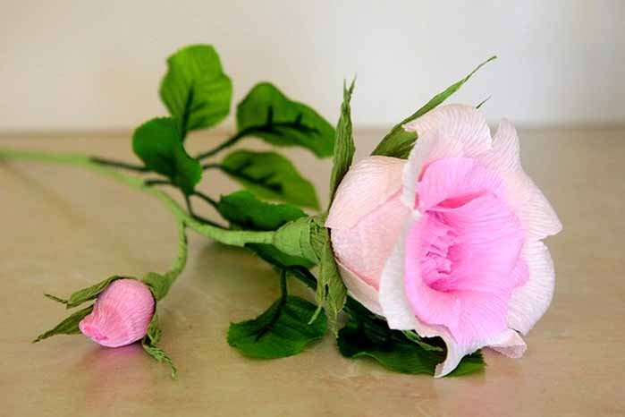 Розы из гофробумаги своими руками - фото 25