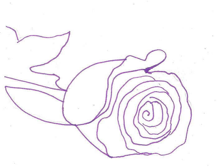 Як намалювати троянду крок за кроком – схема, фото 3