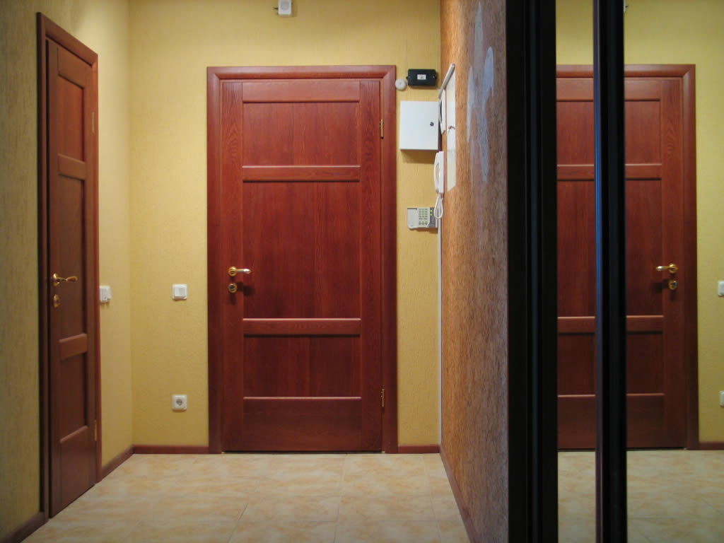Дизайн входной двери внутри квартиры