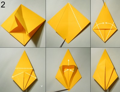 оригами Паук-Краб схема 2