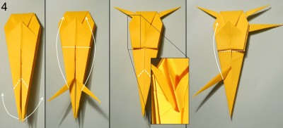 оригами Паук-Краб схема 4