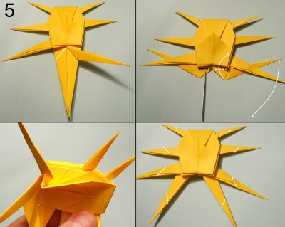 оригами Паук-Краб схема 5