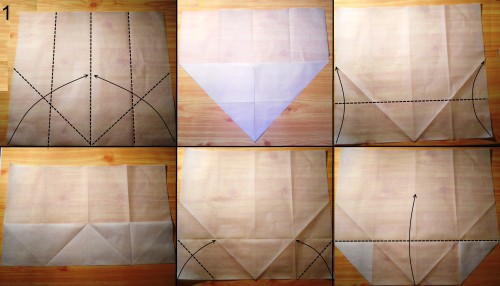 оригами кошелек схема 1