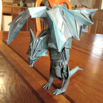Оригами Дракон из бумаги схема сборки