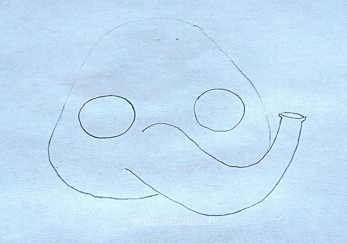 Как нарисовать маленького слона