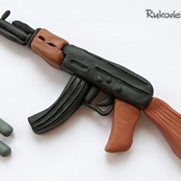 Как сделать автомат из пластилина