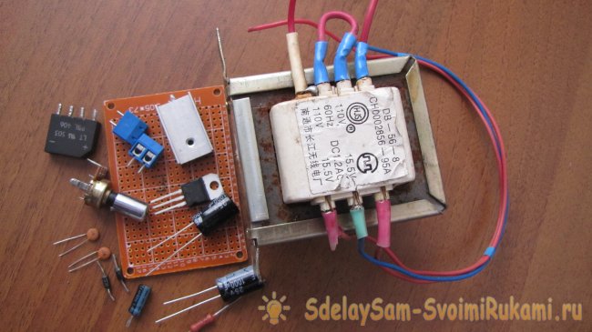 Простой регулируемый стабилизированный блок питания