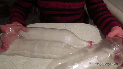Ваза из пластиковых бутылок для фруктов
