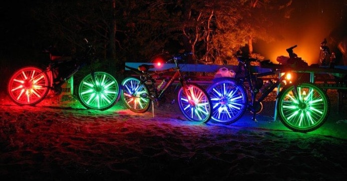 Подсветка на колеса велосипеда своими руками