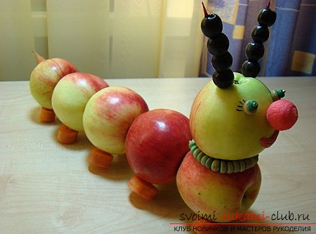 Поделки из яблока, сделанные своими руками для детей. Фотографии и картинки.. Фото №3
