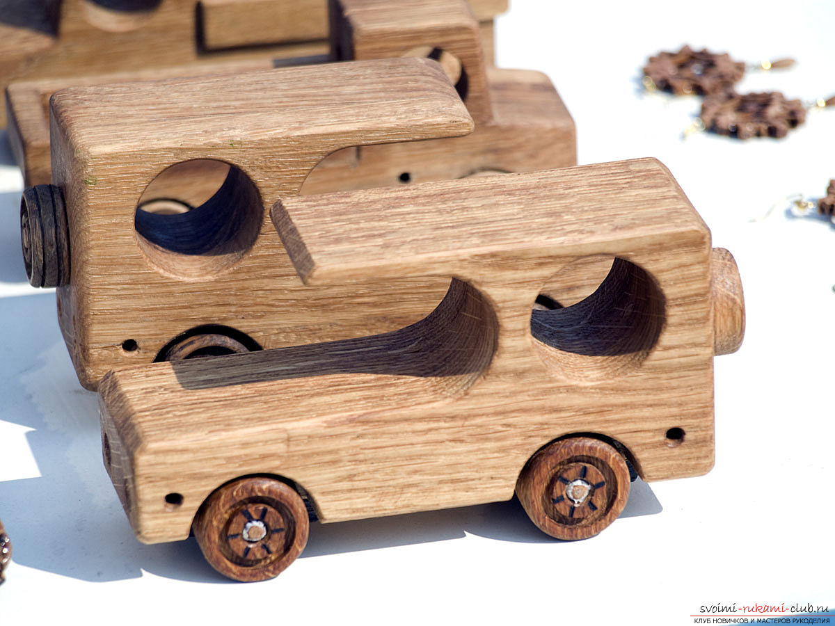 Технология создания деревянной машинки. Игрушки своими руками и фото.. Фото №3