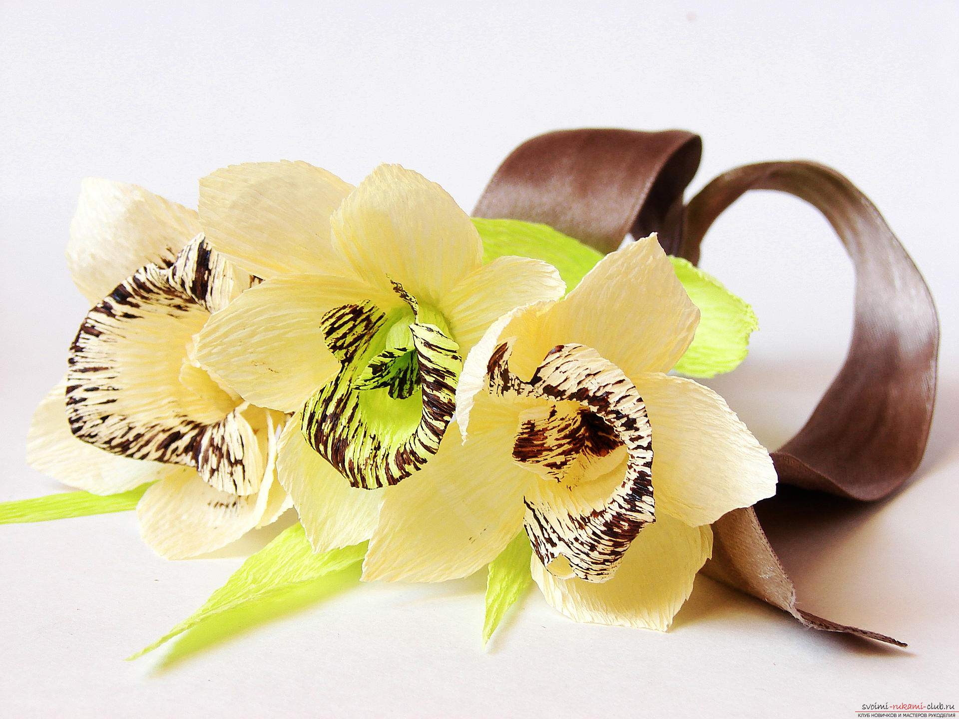 Этот мастер-класс расскажет как сделать своими руками из гофрированной бумаги прекрасную орхидею.. Фото №38