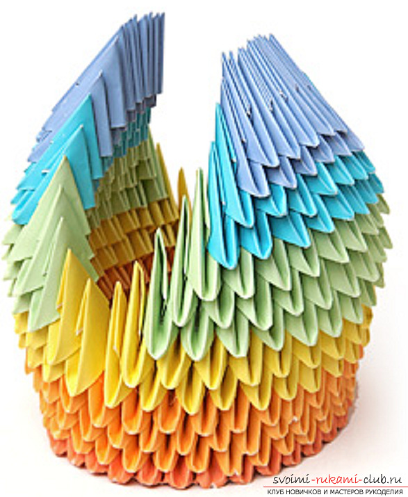 модульное оригами лебедя. Фото №34