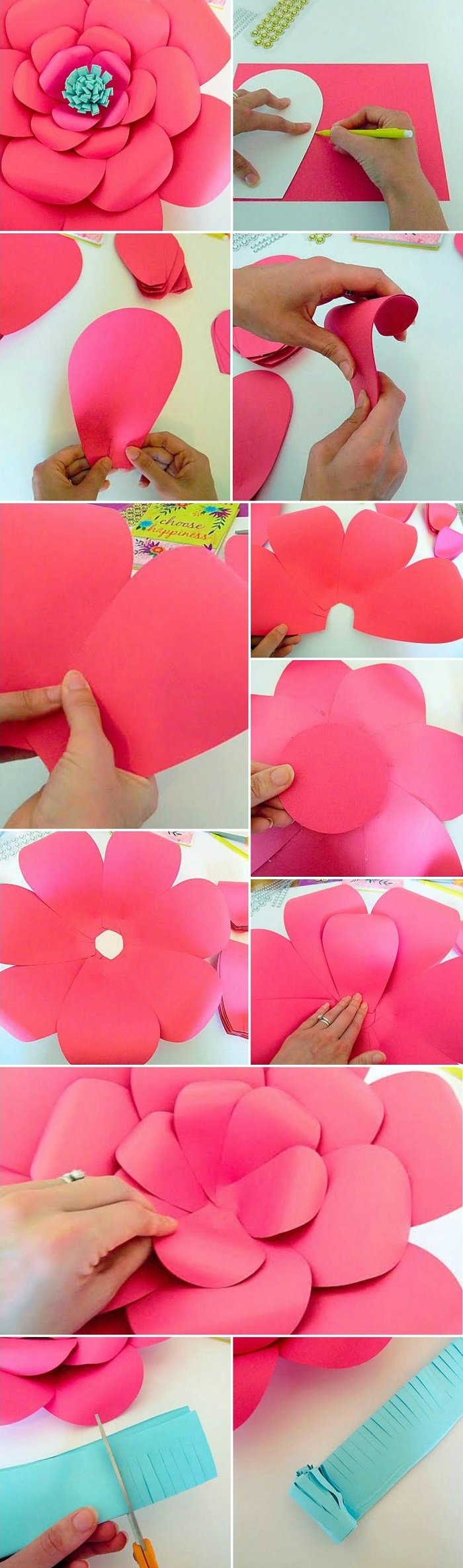 бумажные цветы как сделать