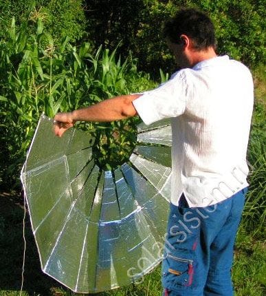 Параболическая солнечная печь из картона