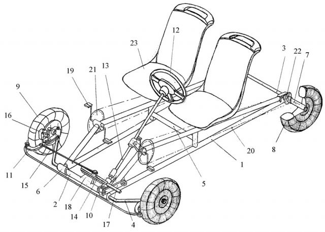 Чертёж простого веломобиля