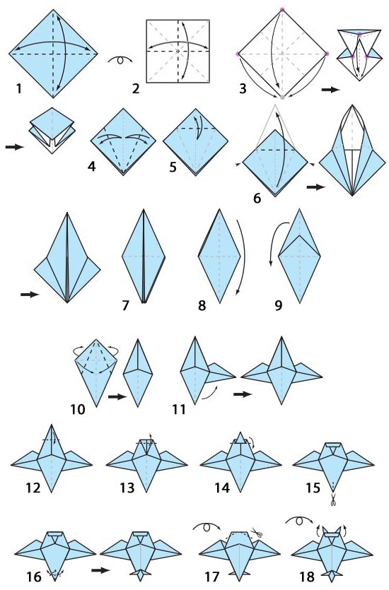 11 - Как сделать оригами - схемы и советы