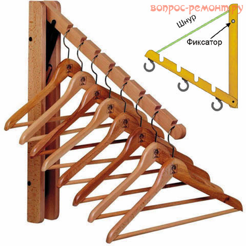 Компактная складная настенная вешалка