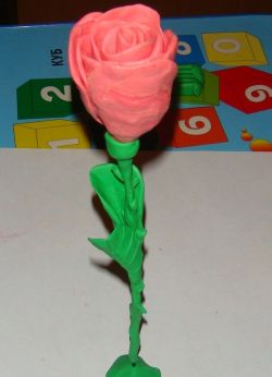 как сделать из пластилина розу 14
