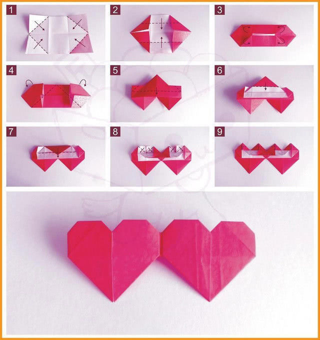 Валентинки в технике оригами_2