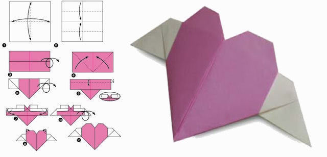 Валентинки в технике оригами_3