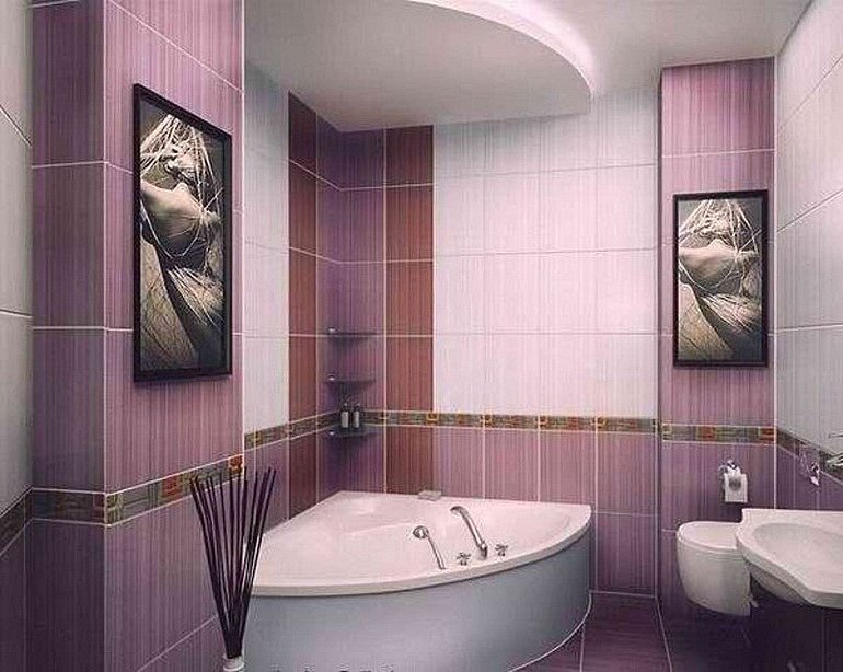 украшение ванной комнаты картинами