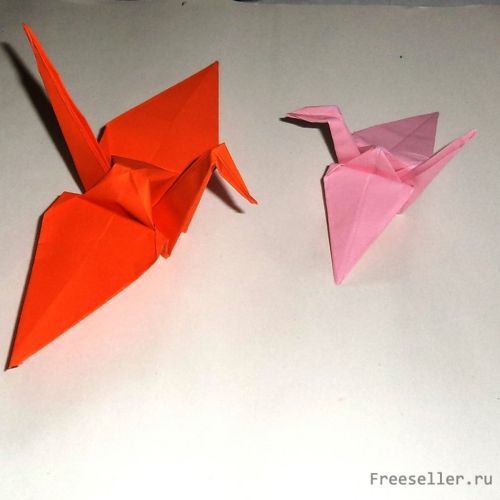 Японский журавлик в оригами своими руками